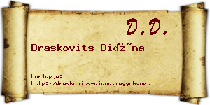 Draskovits Diána névjegykártya