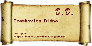 Draskovits Diána névjegykártya
